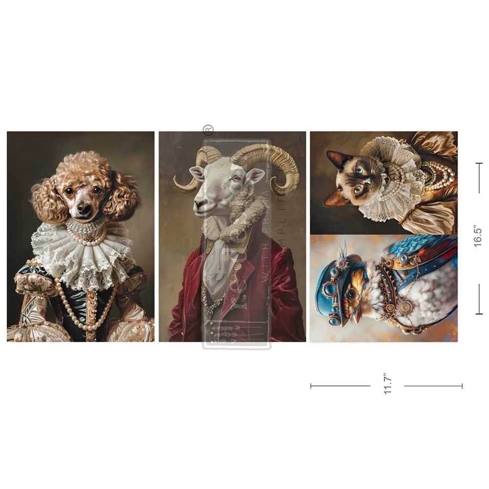 A3 Decoupage Tissue Paper - Lords and Ladies of the Wild