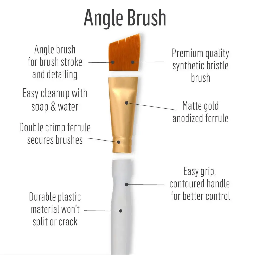 Brushes - FolkArt Angled Brushes (5pk)