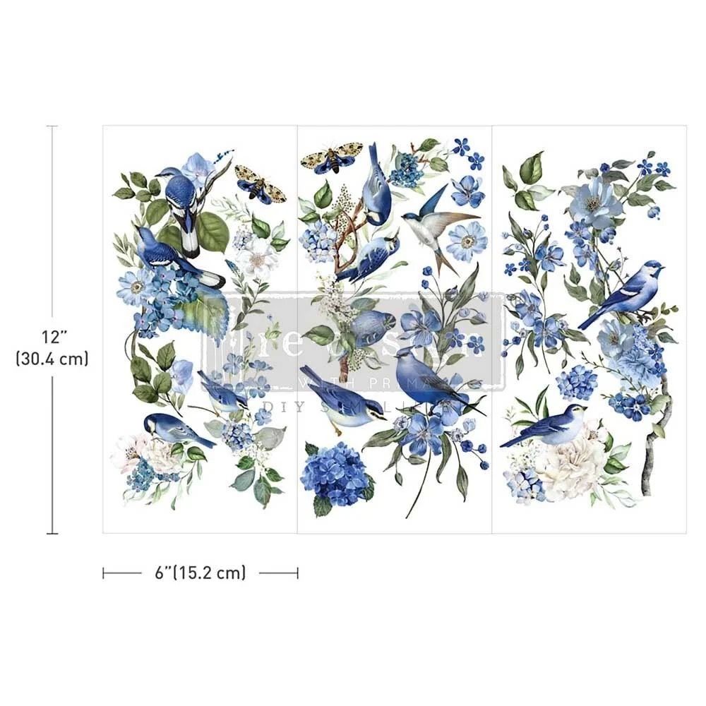 Decor Transfer - Indigo Petals (Small)