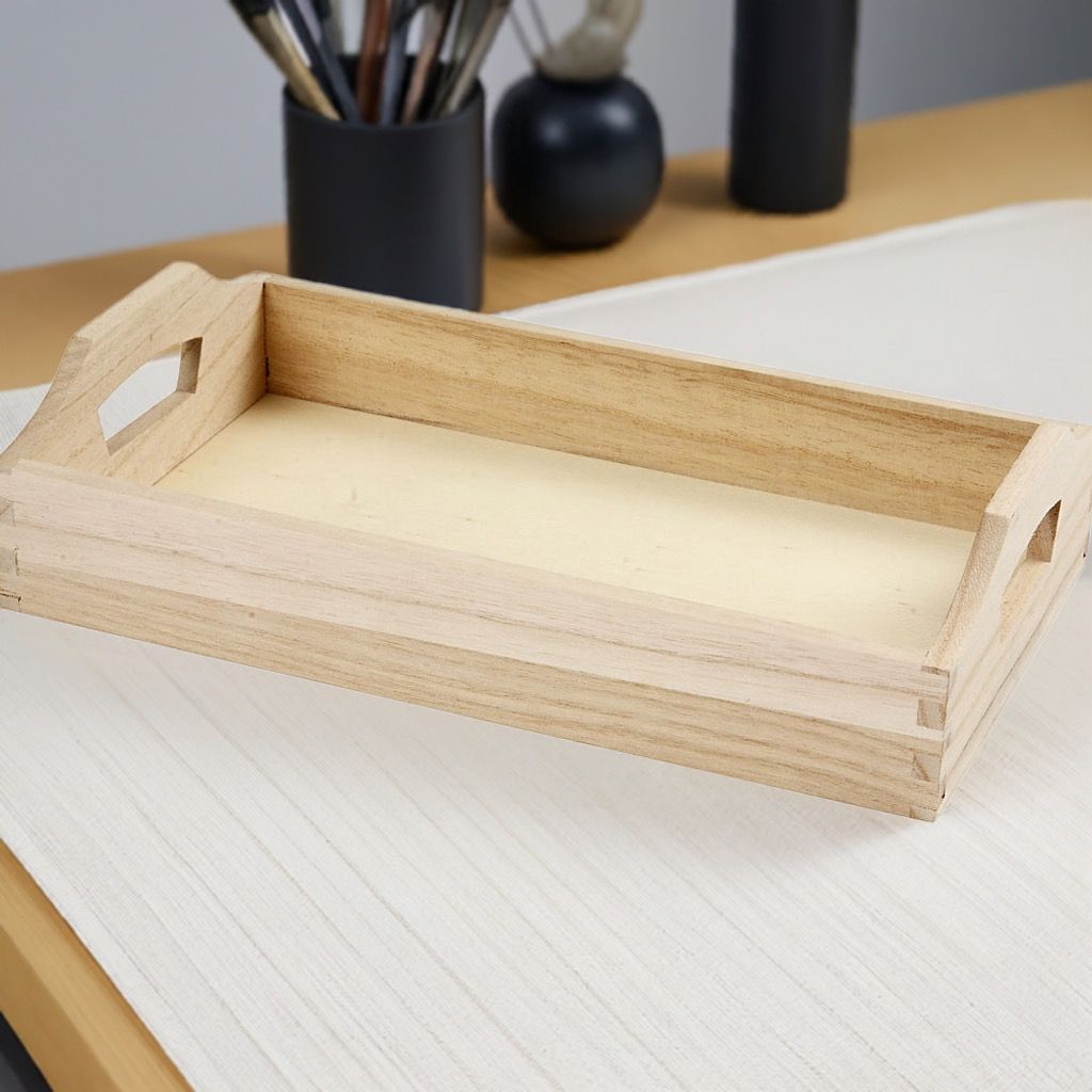 Blank Wooden Tray w/Handles