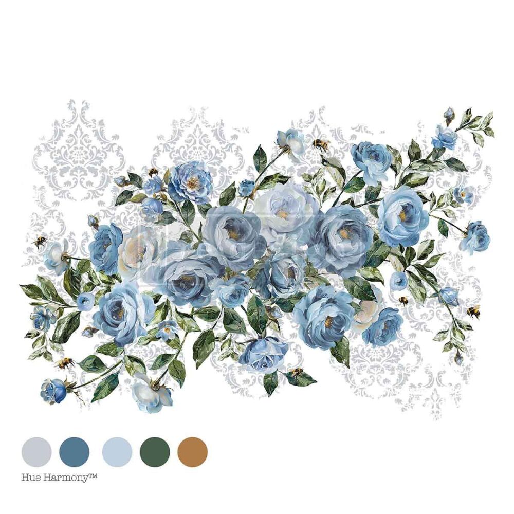 Decor Transfer - Azure Blossom
