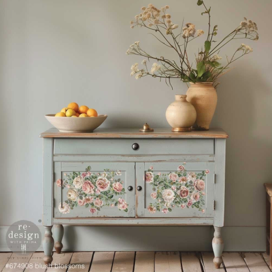 Decor Transfer - Blush Blossoms (A4)