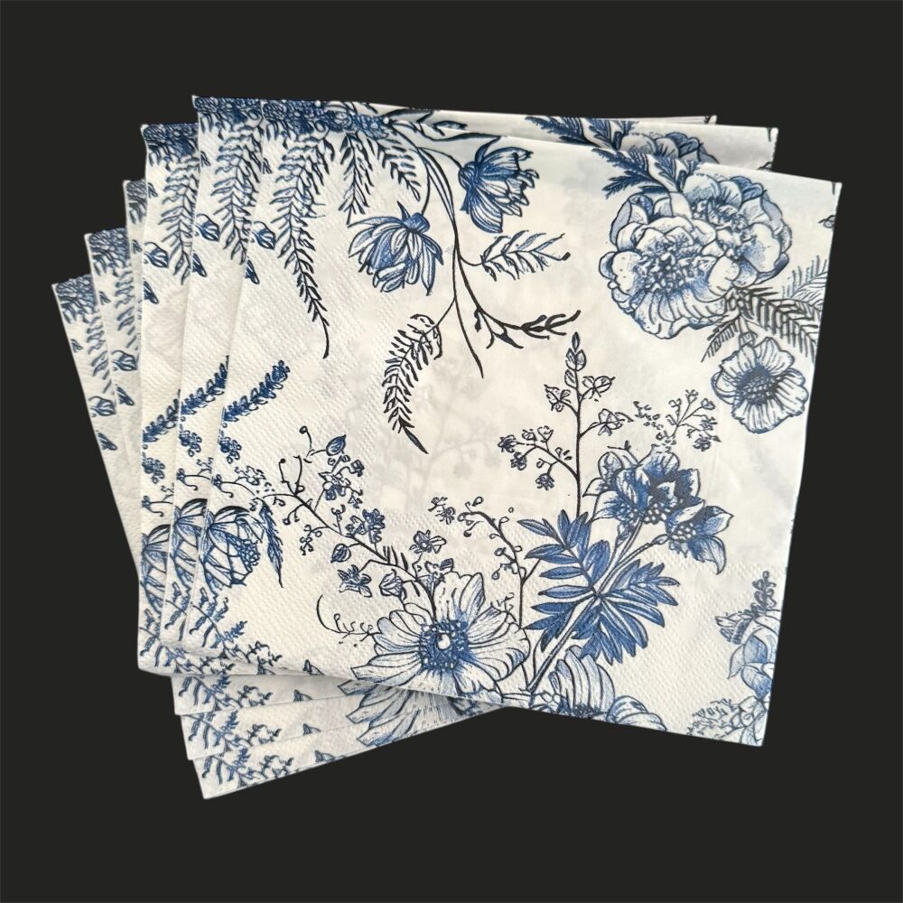 Navy Floral 2ply