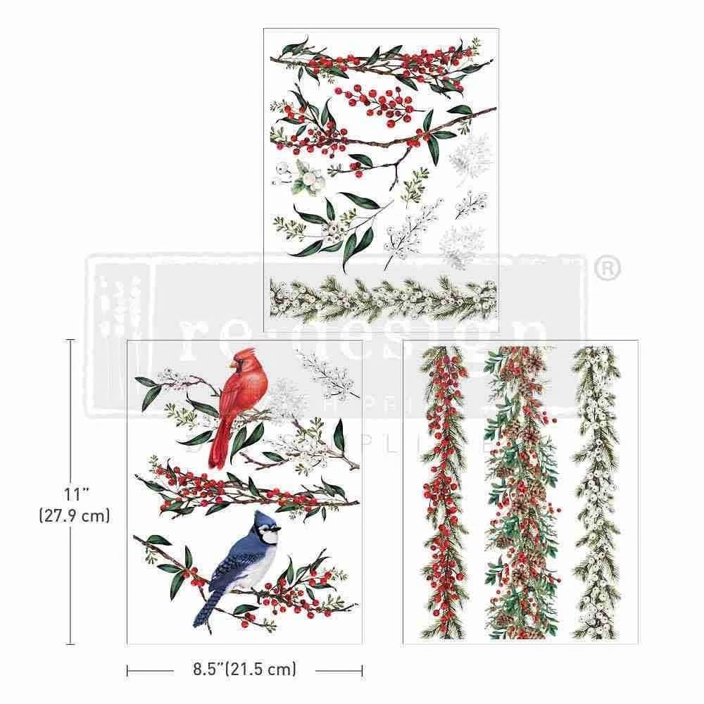 Decor Transfer - Winterberry (A4)