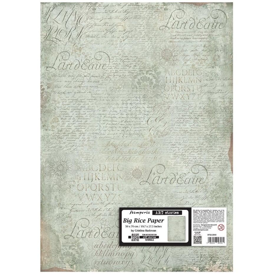 Decoupage Rice Paper - Manuscript