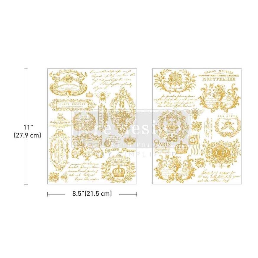 H2O Decor Transfer - Gilded Memories (A4)