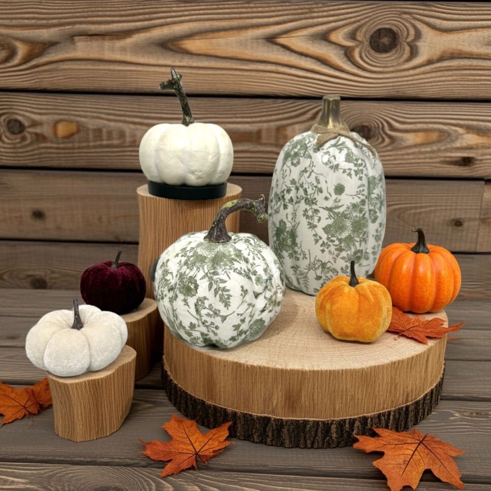 Ceramic Pumpkins - Decorated