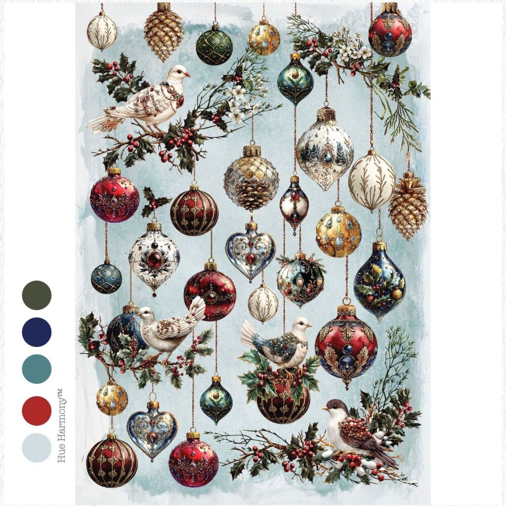 A4 Decoupage Fibre Paper - Jewel of the Season
