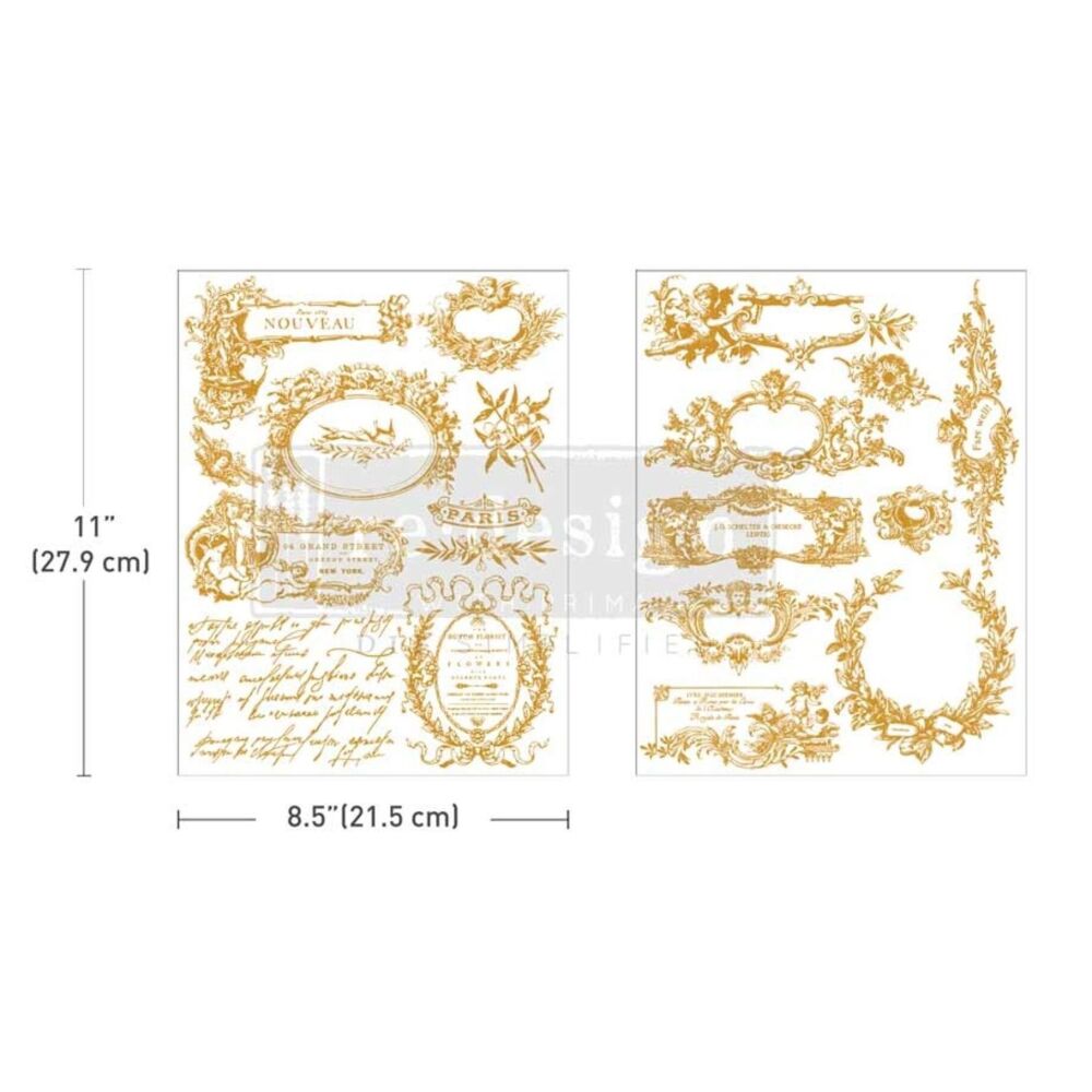 Decor Transfer - Label de Luxe A4 (Gold Foil)