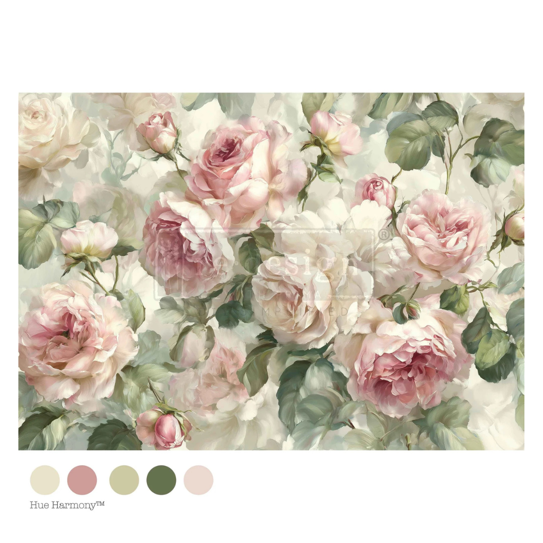 A1 Decoupage Fibre Paper - Velvet Bloom