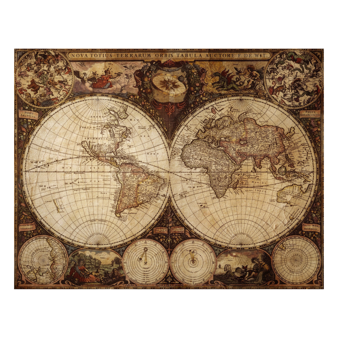 A1 Decoupage Paper - Old Map
