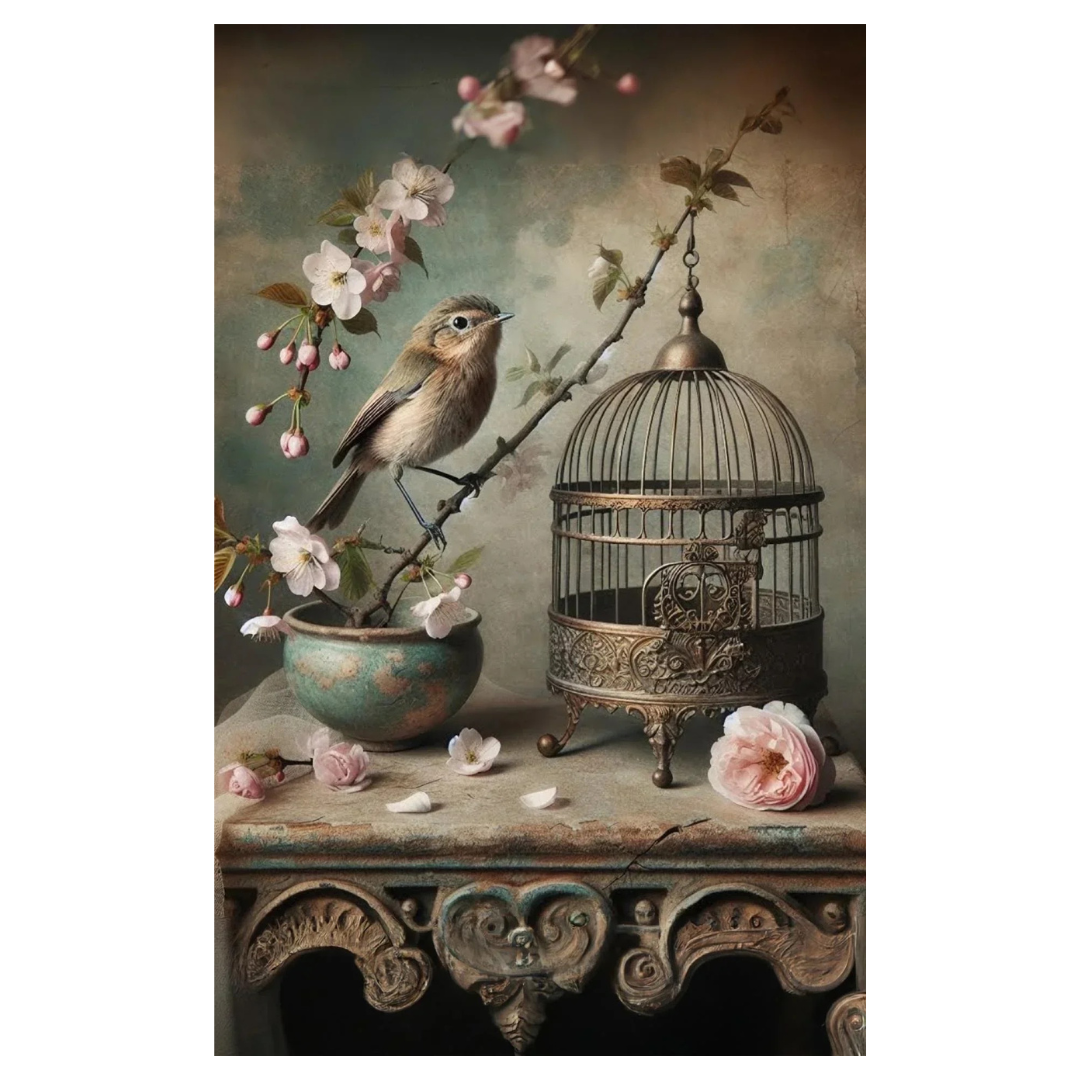 A1 Decoupage Paper - Antique Cage