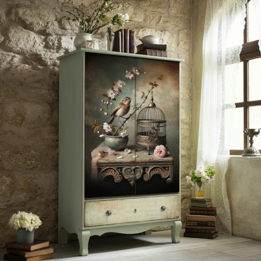A1 Decoupage Paper - Antique Cage