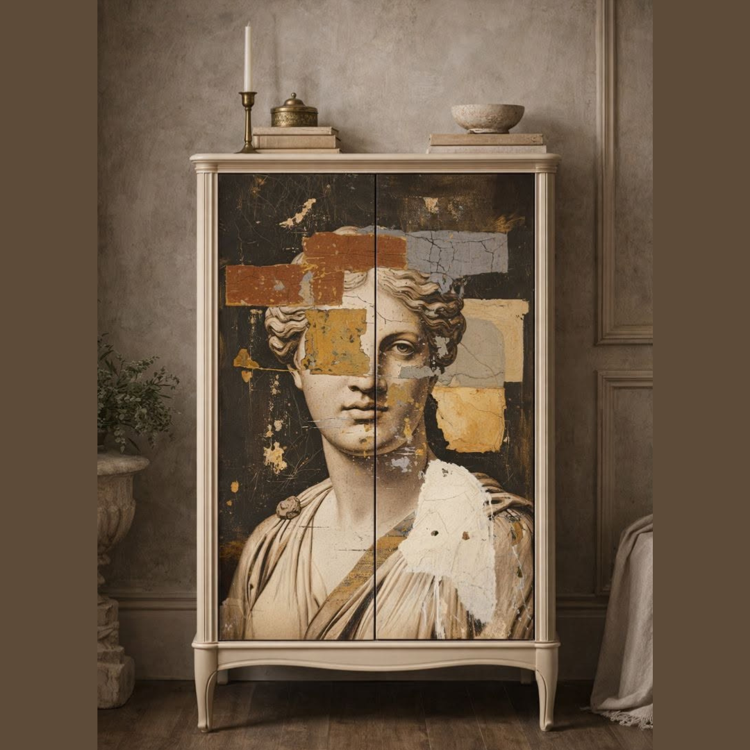 A1 Decoupage Paper - Plaster Bust