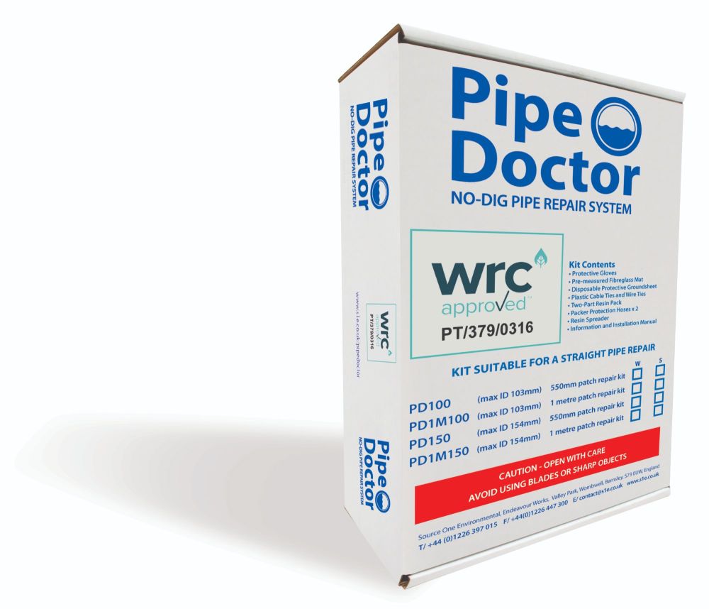 Pipe Doctor WRc Approved Straight Pipe Repair Kit 100mm x 550mm PD100W