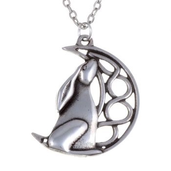 Moon Gazing Hare Pendant by St Justin of Penzance