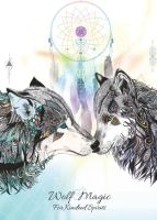 Wolf Magic Greetings Card by Karin Roberts