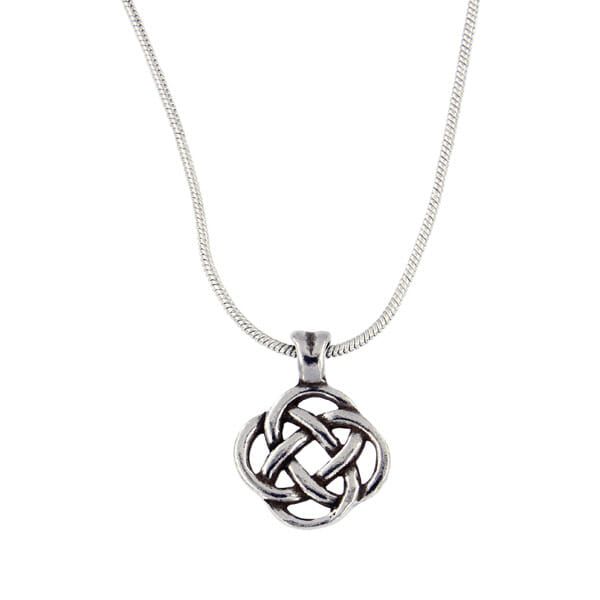 Square knot Pendant by St Justin Jewellery Made in Cornwall UK