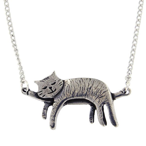 Sleeping Cat Necklace by St Justin of Penzance