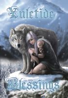Winter Protector Greetings Card by Anne Stokes