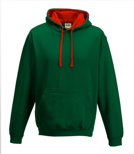 Bottle Green w Fire Red