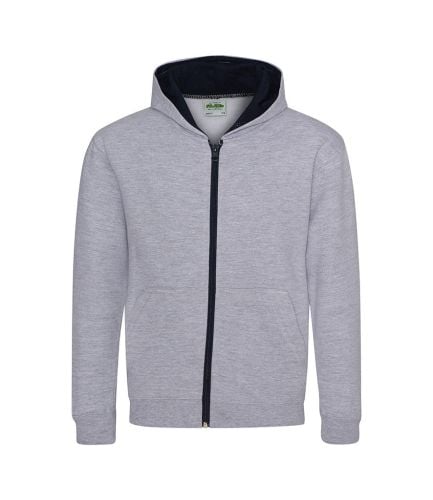 Heather Grey w French Navy
