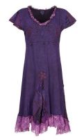 Cotton Dress with Patchwork and Lace (PUR)