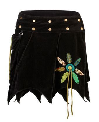 Velvet pixie wrap skirt