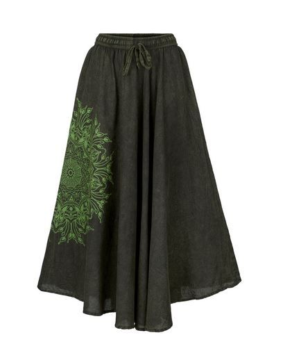 Full A-line mandala skirt (GRN)