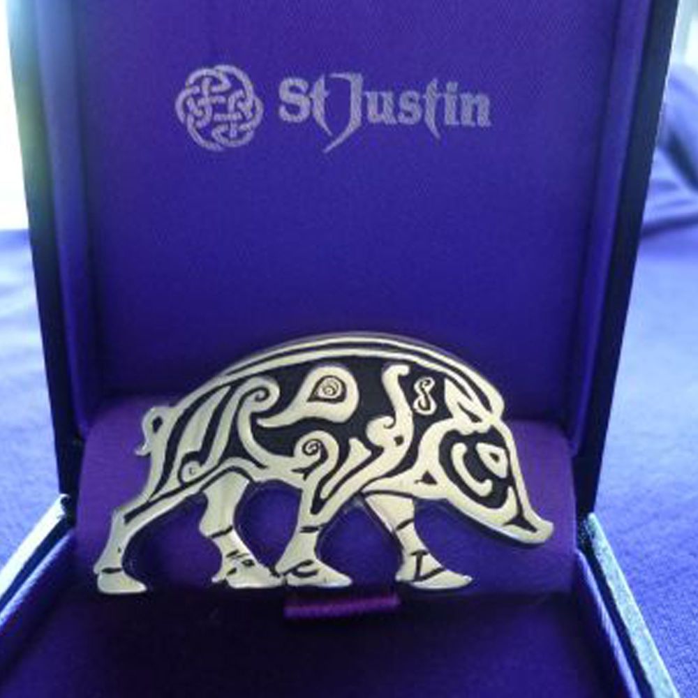 Beautiful Celtic Wild Boar Brooch *WWPE Exclusive* by St Justin of Penzance