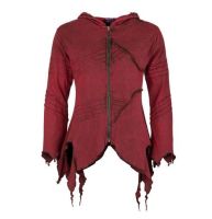 Pixie Hooded Jacket with Long Pointed Hood (RED)