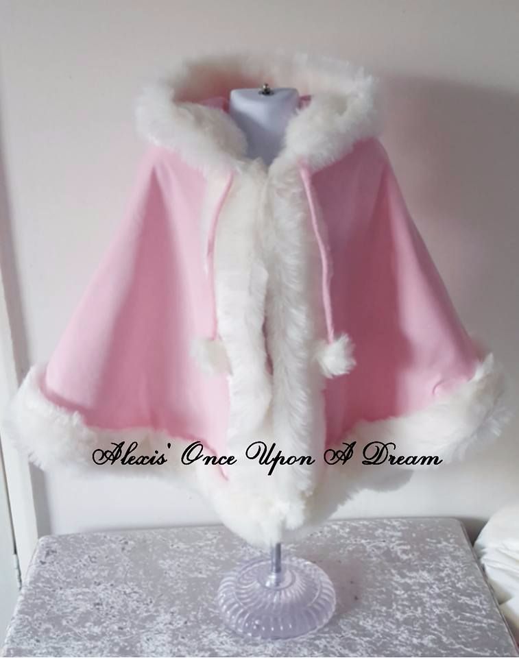 Pink and off white cape