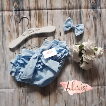 Blue frilly bum jam pants