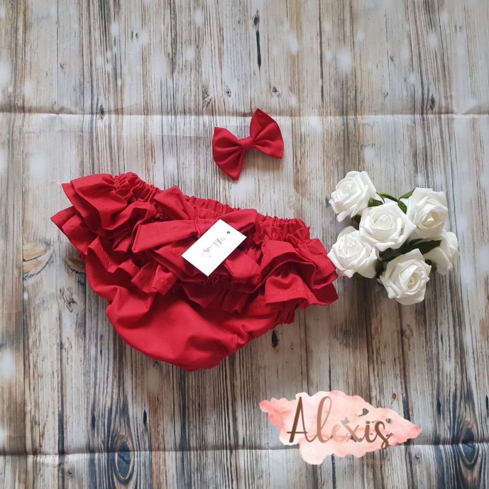 Red Frilly Bum Jam Pants