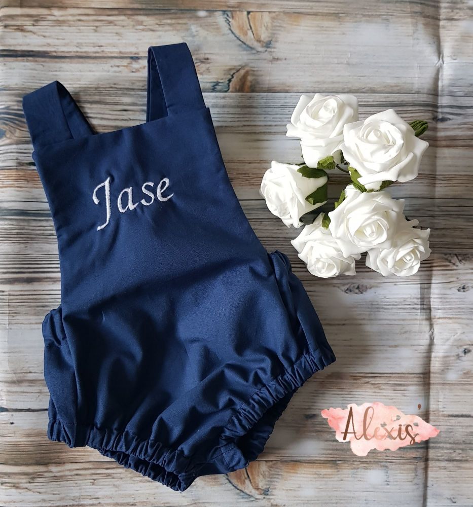 Embroidered name romper 