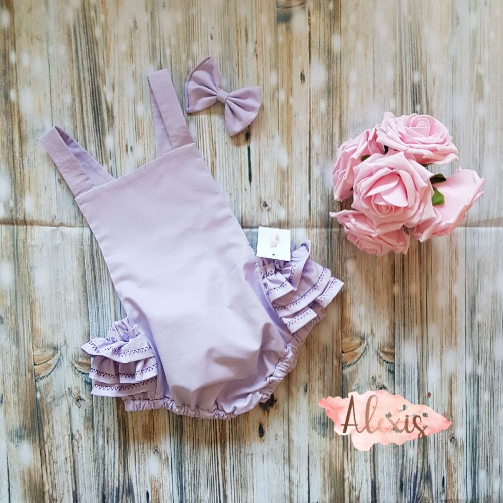 Lilac frilly bum romper