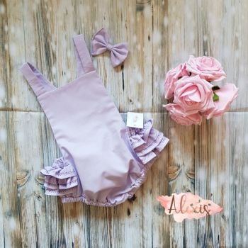 Lilac frilly bum romper