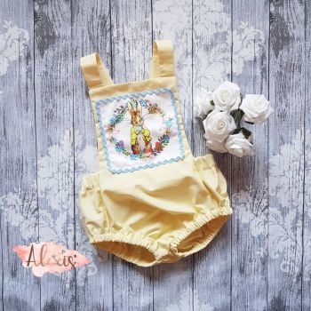 Boys lemon Peter rabbit Easter romper