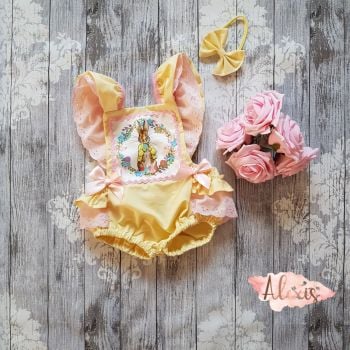 Girls Easter Peter rabbit romper