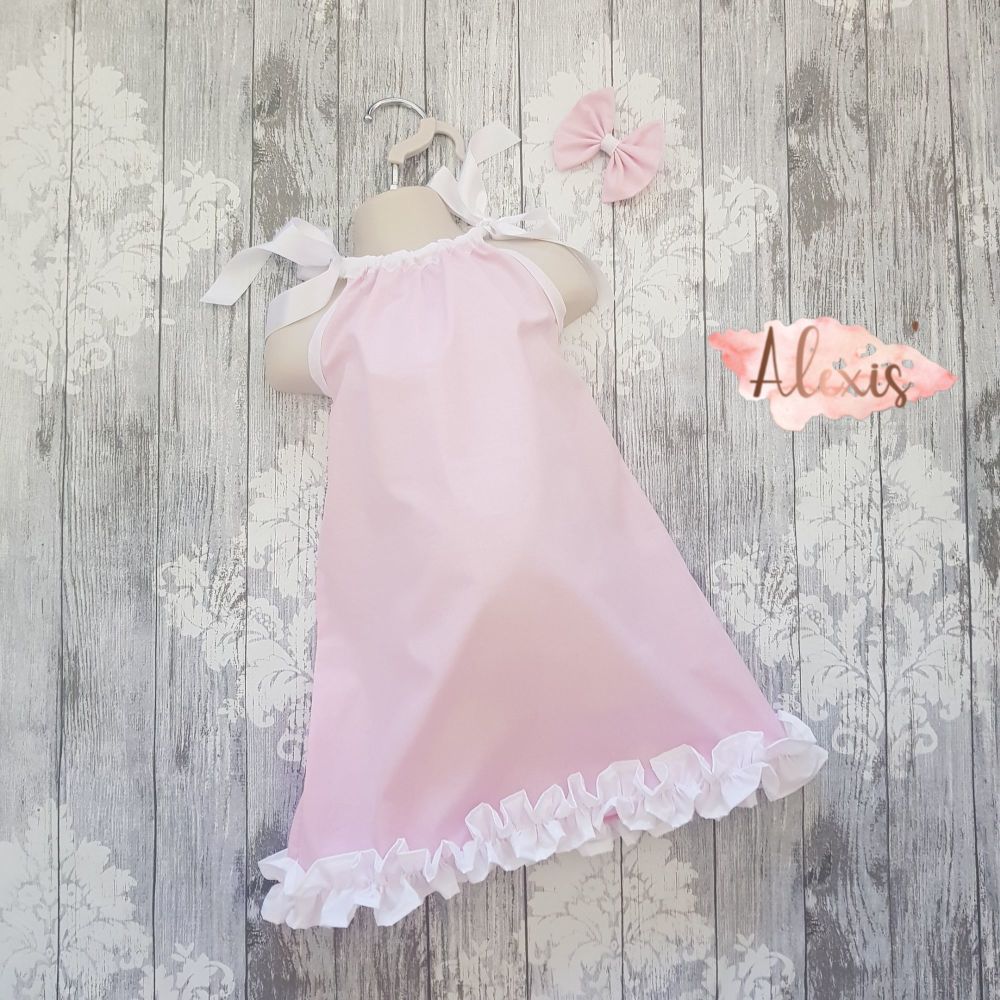 Pink and white Angel delight dress