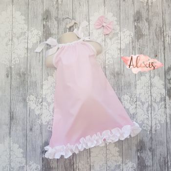 Pink and white Angel delight dress