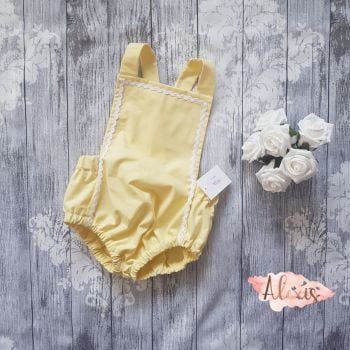 Lemon and white romper