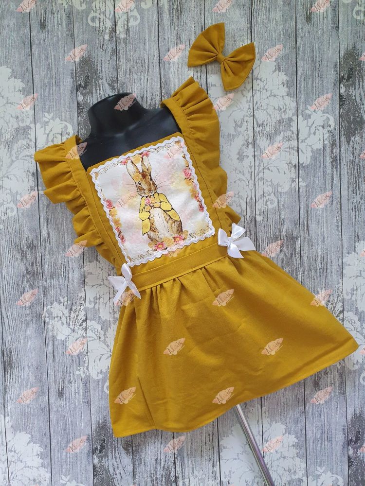 Mustard peter rabbit dress