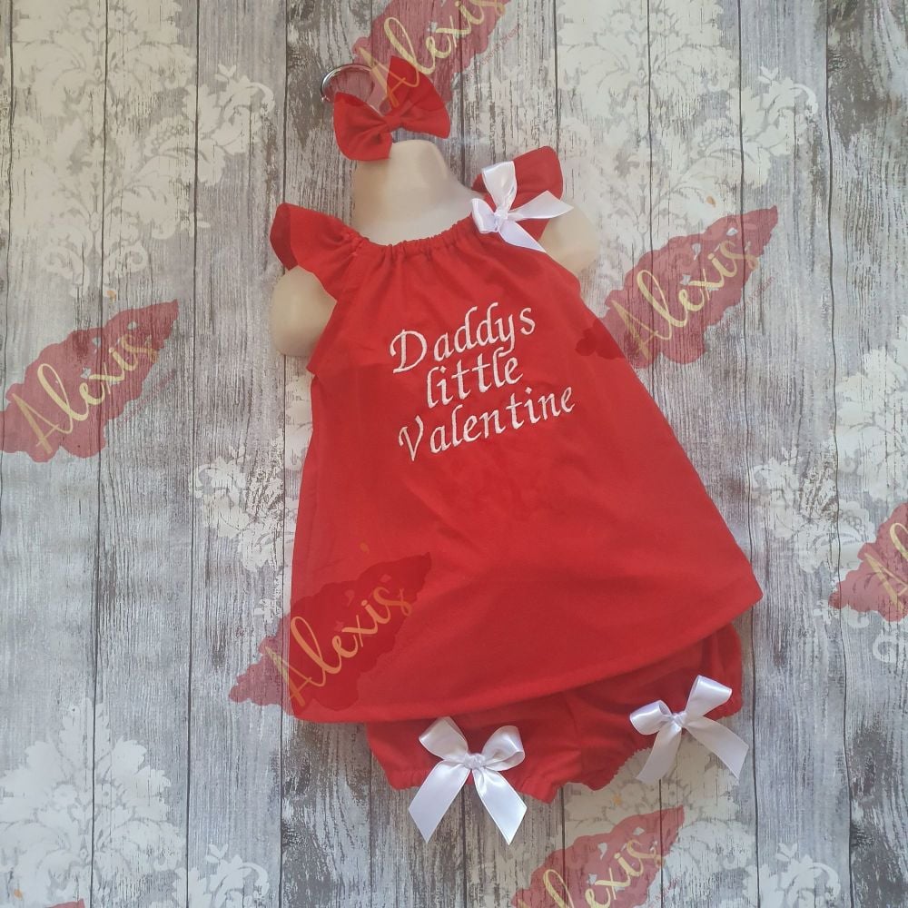 Valentines top, pants and bow set