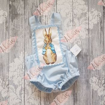 Baby blue peter rabbit romper