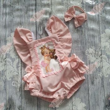 Spanish baby romper blonde baby girl 