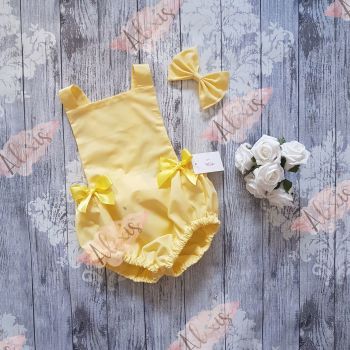 Lemon bow romper