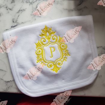 Baby monogram bib