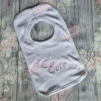 Fancy text name bib