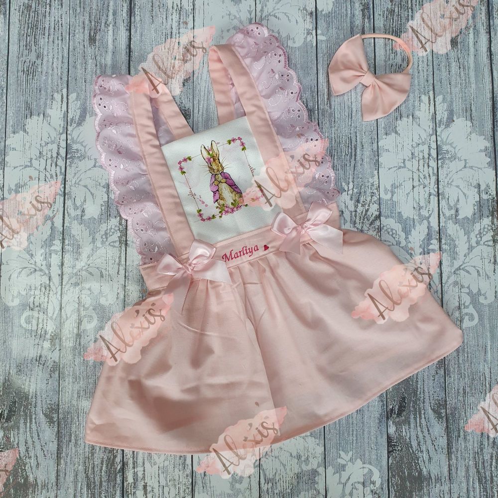Baby pink peter rabbit dress